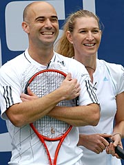 Andre Agassi Accidentally Hits Wife with Racket