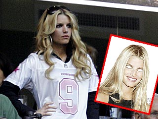 Fans Offered Jessica Simpson Masks at Dallas Games