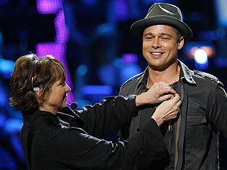 Brad Pitt Gets a Hands-on Welcome at American Idol