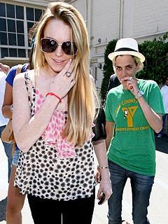 Lindsay Lohan Turns 22 with Samantha Ronson at Her Side