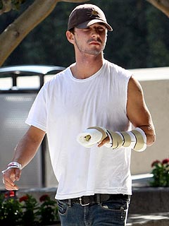 Shia LaBeouf Shows Off His New Cast