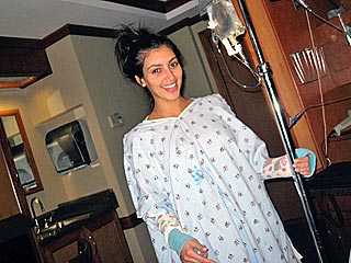 Kim Kardashian Celebrates 28th Birthday – in a Hospital Gown