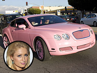 Paris Hilton Picks Up a Hot Pink Bentley