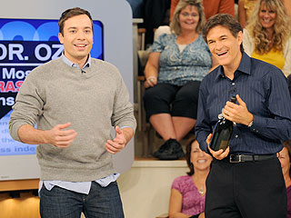 SCRUBS: Oprah admitted it took eight years to get Mehmet Oz, on the set of his show last week, ready for his own TV series. Photo: AP
