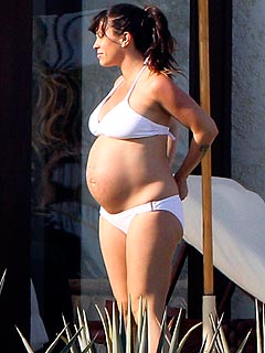 Pregnant Alanis Morissette Relaxes in a Bikini in Mexico