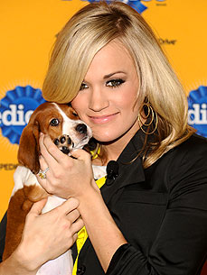 VIDEO: Carrie Underwood's Furry Pal Gets the Hiccups