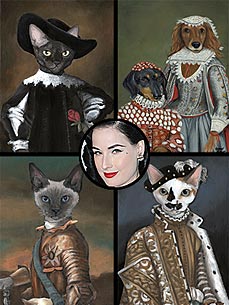 Star Style: Dita Von Teese's Regal Pet Portraits
