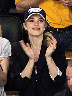 Rachel McAdams Cheers Wildly at a Hockey Game