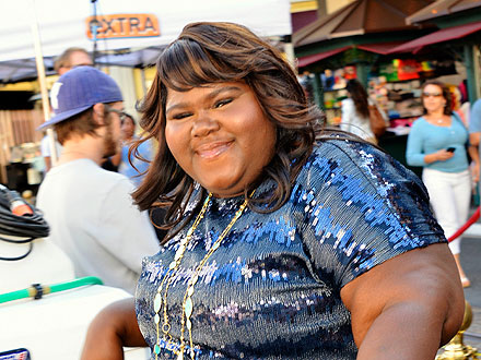 Gabourey Sidibe Enjoys Fan Attention (and Martinis) in West Hollywood