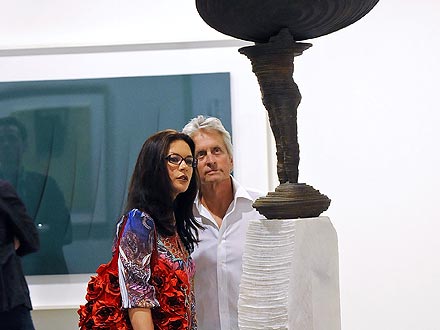 Catherine Zeta-Jones & Michael Douglas Check Out Miami's Art Scene