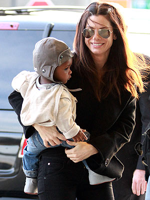Sandra Bullock & Son Louis Pictures