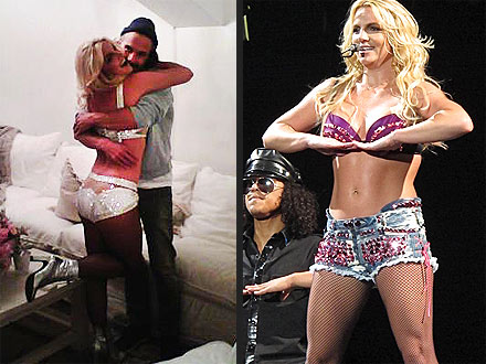 Britney Spears and Jason Trawick at Femme Fatale Tour