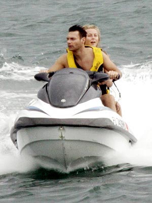Ryan Seacrest, Julianne Hough Jet Ski in Miami