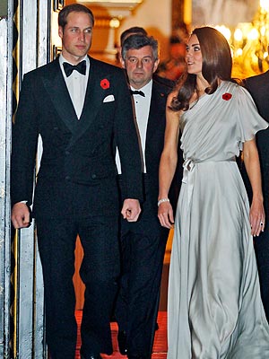 Duchess of Cambridge Stunning in Satin Gown at Dinner