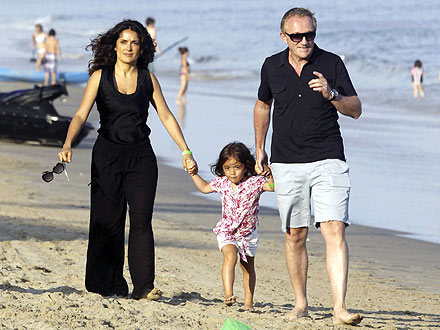 Salma Hayek, Francois-Henris Pinault Celebrate Independence Day in Malibu