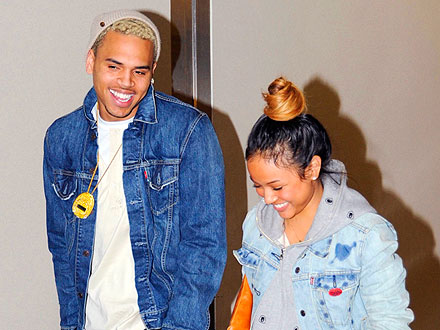 Chris Brown Sprays Champagne in the Club – and Almost Hits Stacy Keibler!