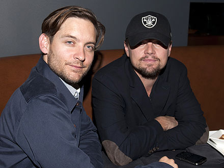 Tobey Maguire Skips the Meat During Steakhouse Dinner with Leo DiCaprio | Leonardo DiCaprio, Tobey Maguire