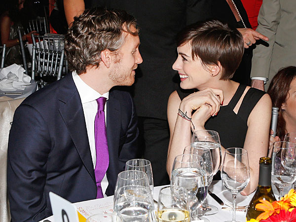 Anne Hathaway & Adam Shulman 'So Happy' in New York
