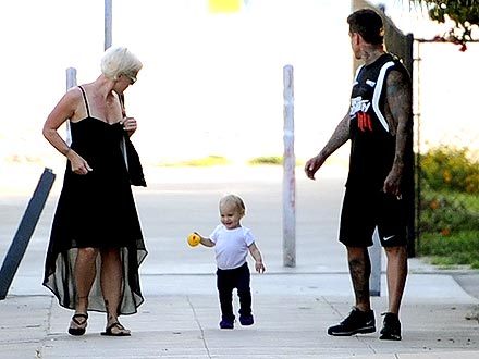 Carey Hart Tattoos on Pink And Carey Hart S Daughter Willow Goes Walking In Los Angeles