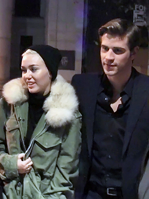 Miley Cyrus & Fiance Liam Hemsworth Pictures on Paranoia Set