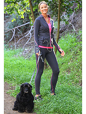 George Clooney's Dog Walked by Stacy Keibler