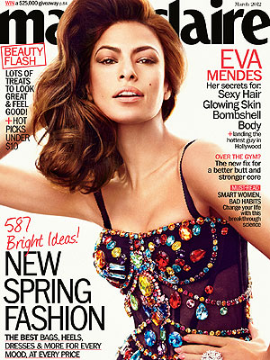 Eva Mendes Covers Marie Claire, Talks to Dog in French
