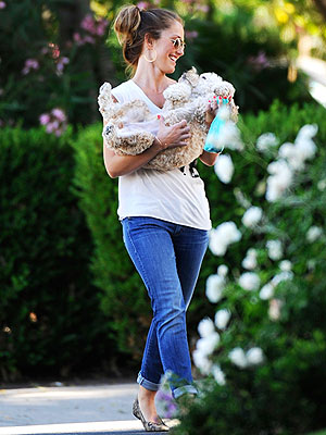 Minka Kelly Picks Up Dog Chewy: Photo