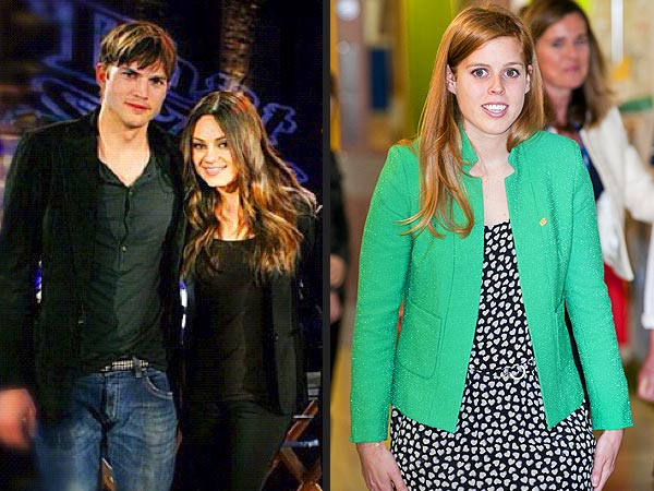 Mila Kunis & Ashton Kutcher Hang with Princess Beatrice in London