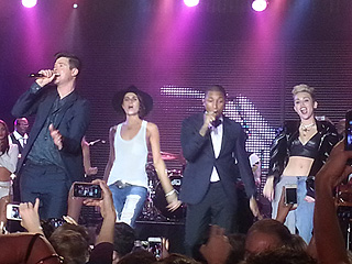 Miley Cyrus Takes the Stage at Star-Studded Bash in L.A. | Miley Cyrus, Robin Thicke