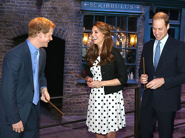 William, Kate and Harry Visit the Home of Harry Potter