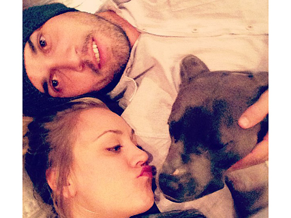 Kaley Cuoco with Ryan Sweeting and Dog Loretta: Photo