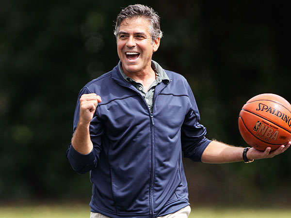 George Clooney Plays Basketball with Student from His Old Kentucky High School