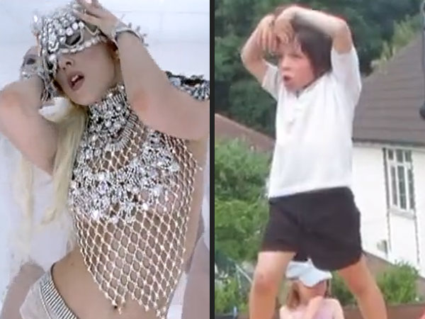 Little Boy Dancing to Lady Gaga's Bad Romance Video