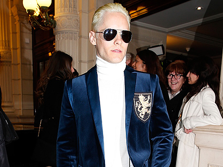 Jared Leto Debuts Platinum Hair in Paris (Do He and Kim Share a Stylist?)