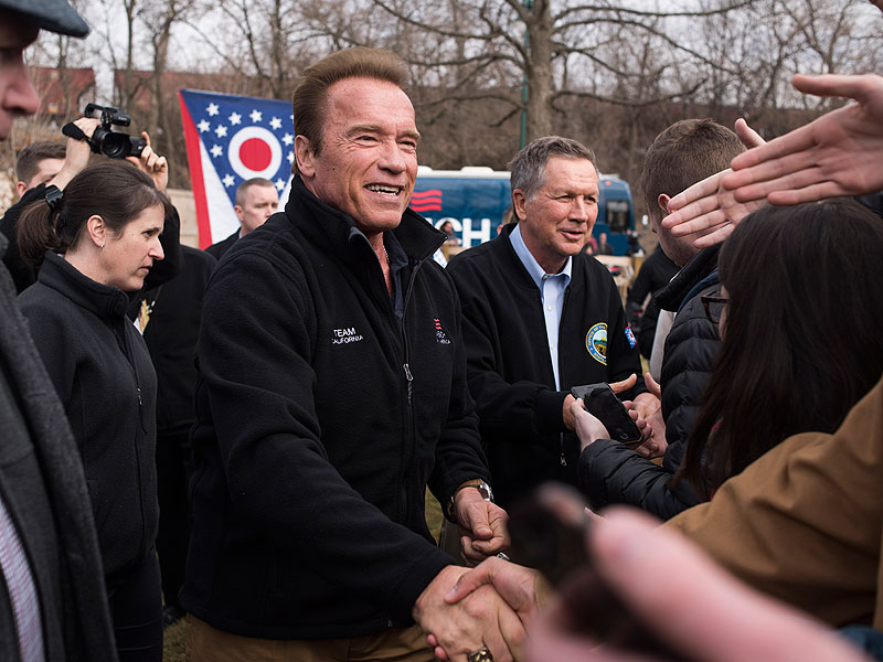 Arnold Schwarzenegger Endorses John Kasich for President