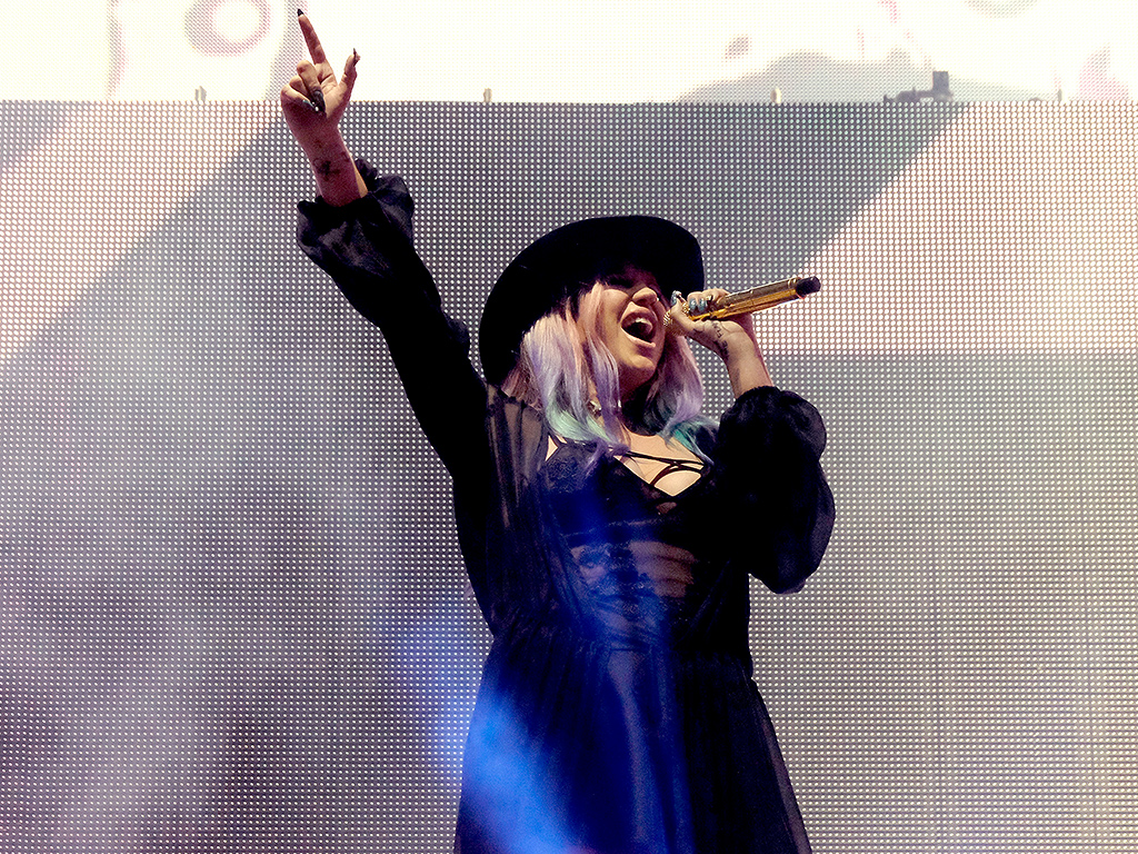 Kesha Parties at Neon Carnival After Performing with Zedd at Coachella