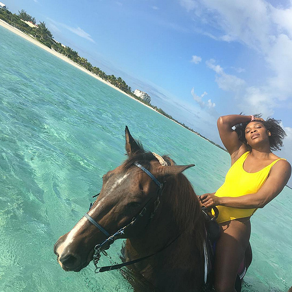 Serena Williams Sits Poolside in a Bikini While Finally Taking a ... - People Magazine