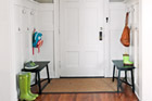 budget redo tidy foyer with wainscoting, wall hooks