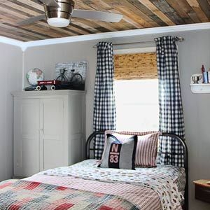 after of budget redo for boy's rustic style bedroom