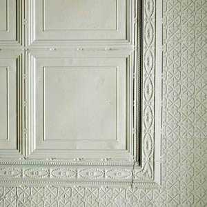 painted tin ceiling