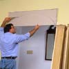 cut the arch intot he drywall
