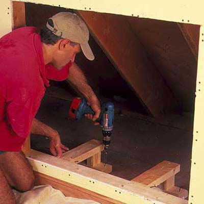 add support braces to give the in-wall dresser a sturdy home