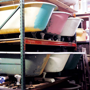 old cast-iron claw-foot tubs