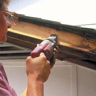 A rotted soffit is revitalized.