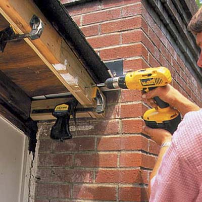 A rotted soffit is revitalized.