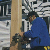 Step 9: shape and sand the corners of each post to build an arbor
