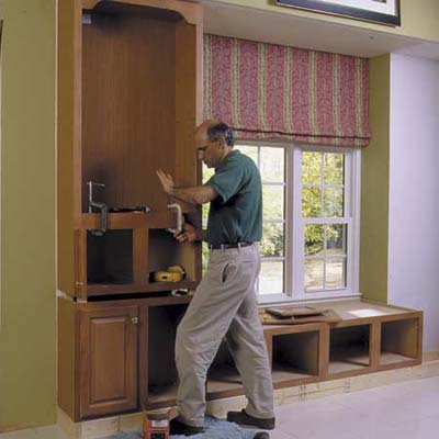 clamp the cabinets together