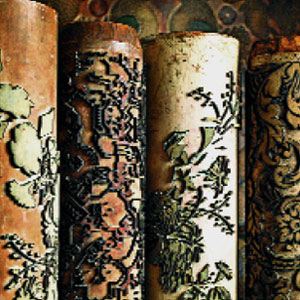 wood printing rollers for wall coverings