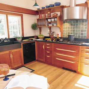 AArts and Crafts, newly-renovated kitchen