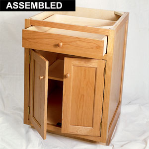 assembled high quality base cabinet; what to look for